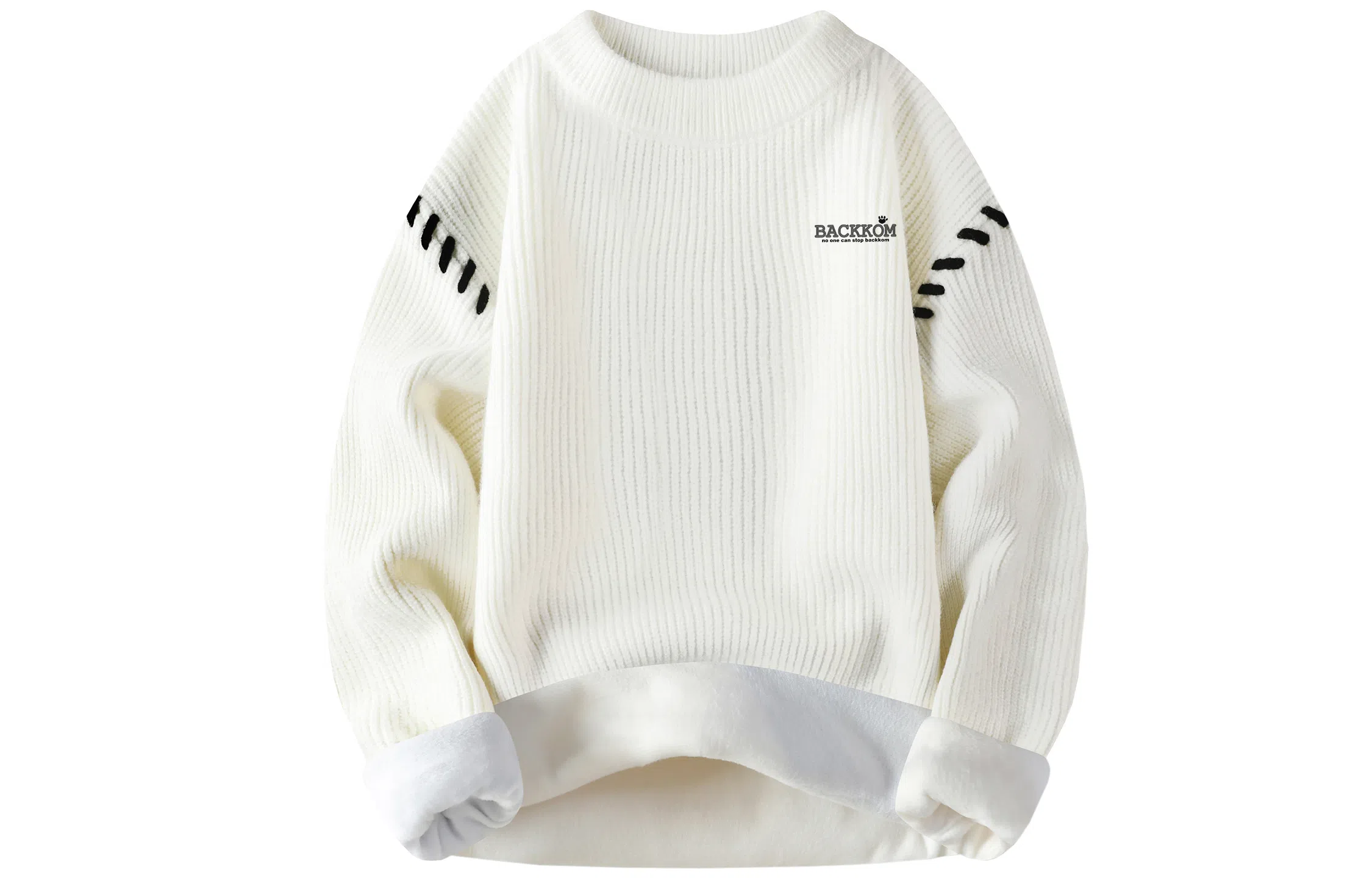 大卫贝肯 美式复古高街基础款圆领套头上衣潮流潮牌休闲宽松内搭打底衫时尚百搭痞帅慵懒风秋冬款长袖毛衣 男女同款