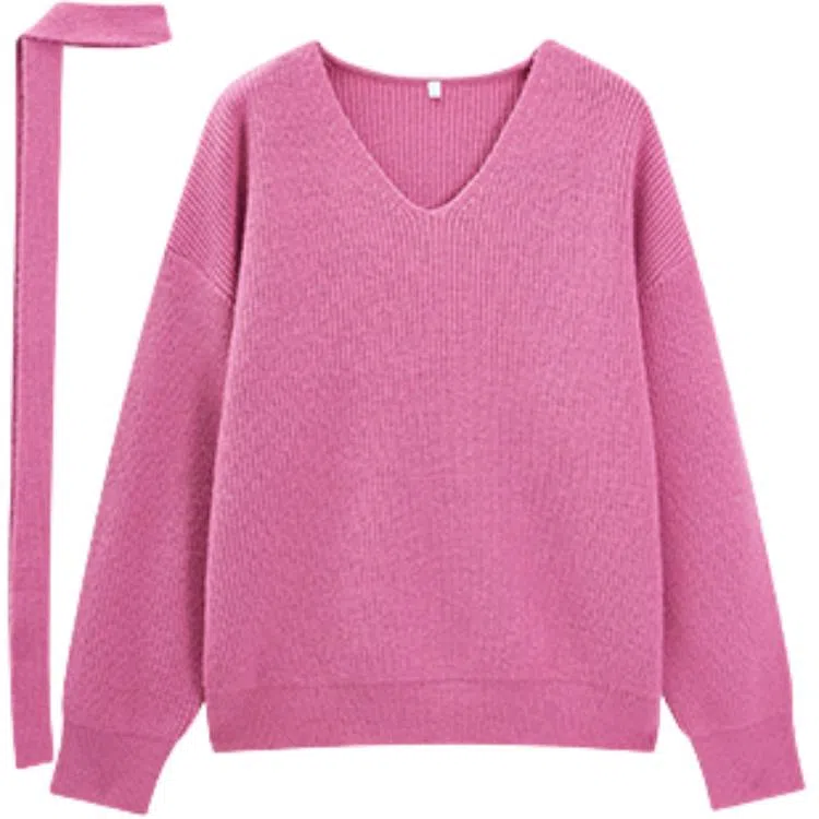 爱依服 甜美宽松通勤常规温柔风针织衫 女款