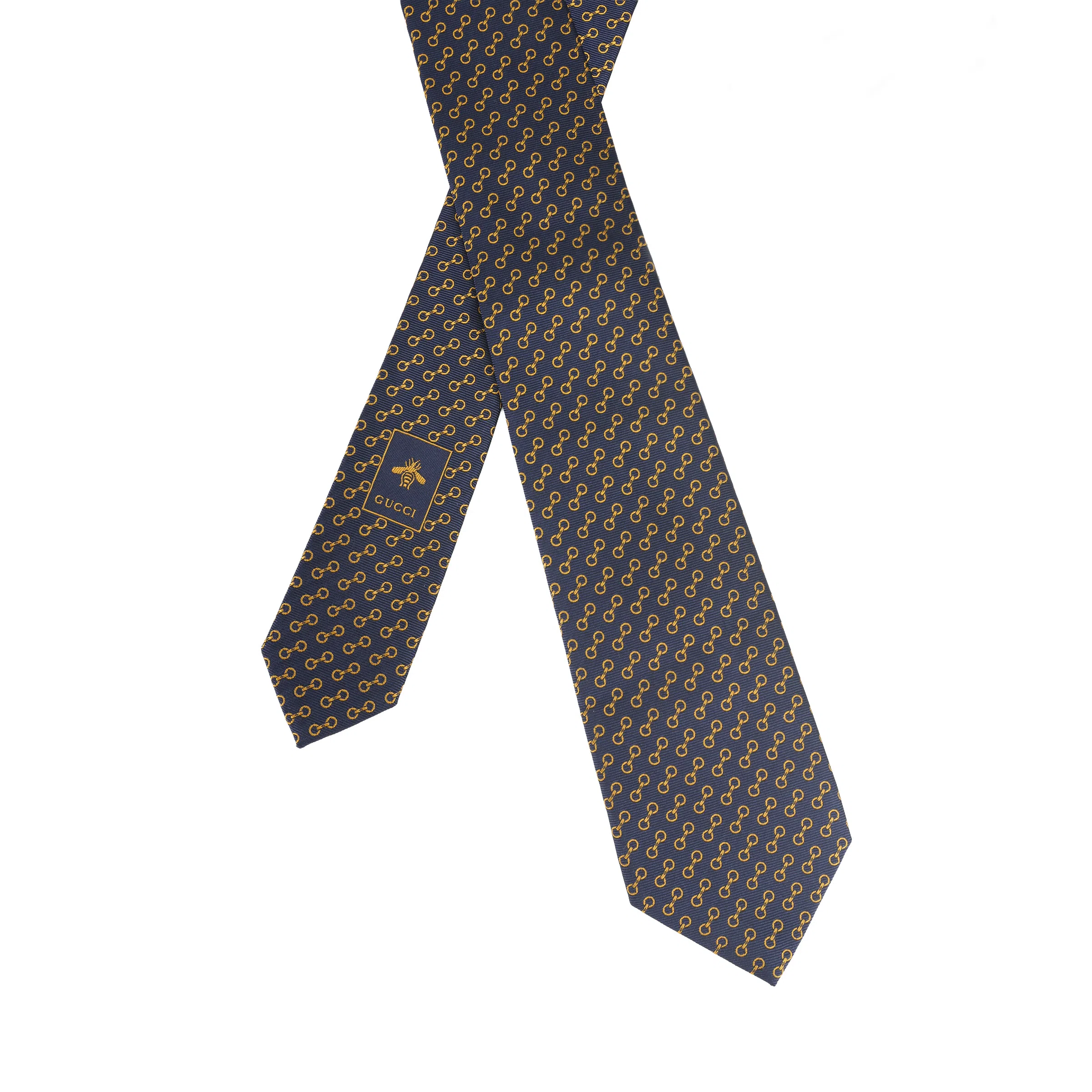 GUCCI Jacquard Tie Blue