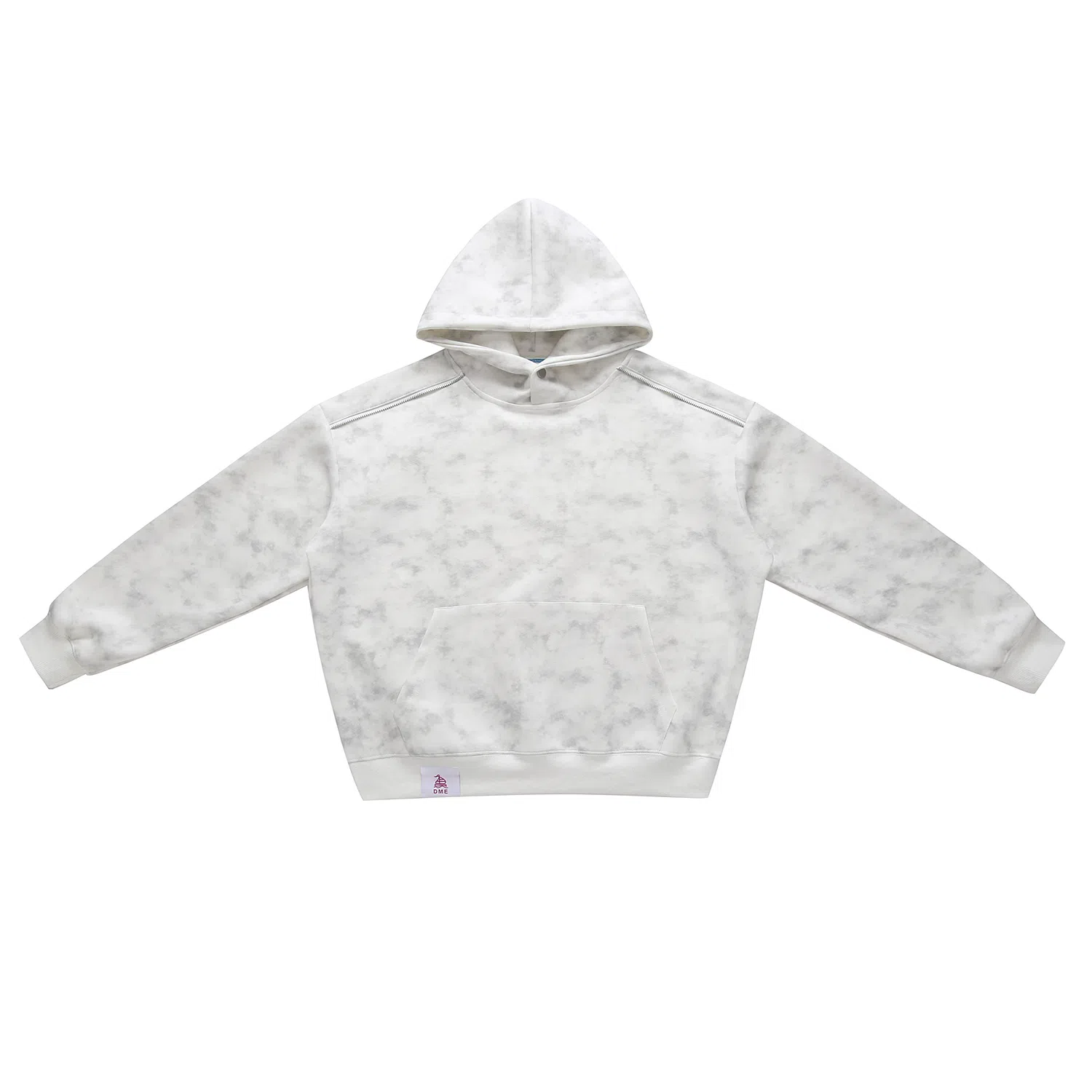 【dme】 秋季潮牌连帽重磅套头日系复古休闲百搭简约情侣日常街头户外运动色块水洗港风宽松上衣长袖卫衣 男女同款