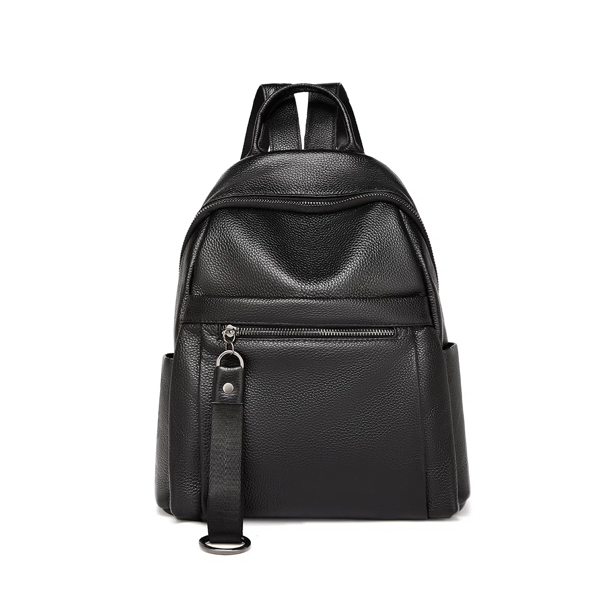 红蜻蜓 大学生高中书包电脑包通勤气质高级感 牛皮 旅行背包双肩包 常规 男女同款情侣款 黑色