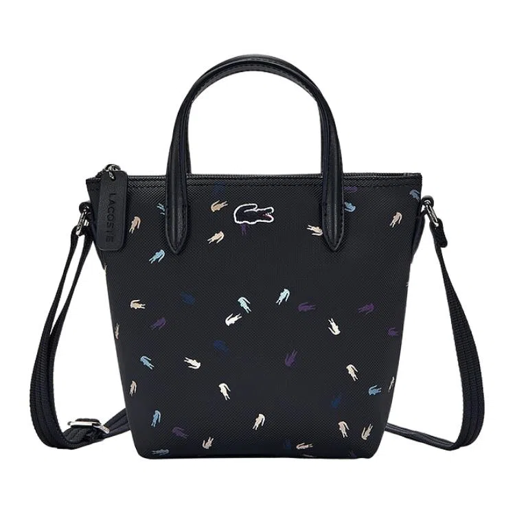 Lacoste Croc Print Tote Bag Mini Black Blue