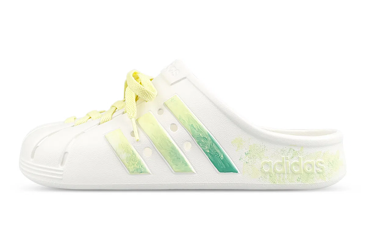 adidas Adilette Clogs Avocado Gradient