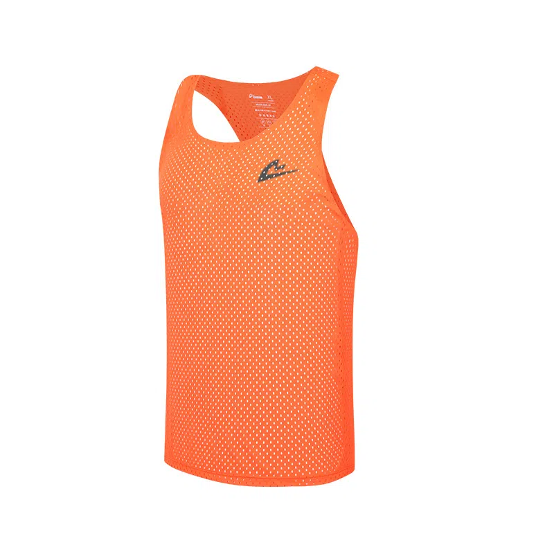 音速猫 速干田径运动背心 男款 橙色