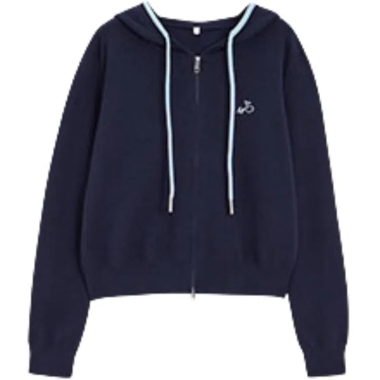 爱依服 简约纯色休闲针织衫 女款