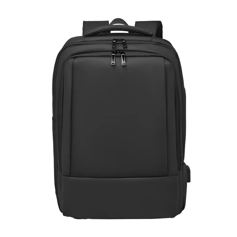 老人头 商务风时尚高颜值大容量 织物 双肩包 男款 黑色