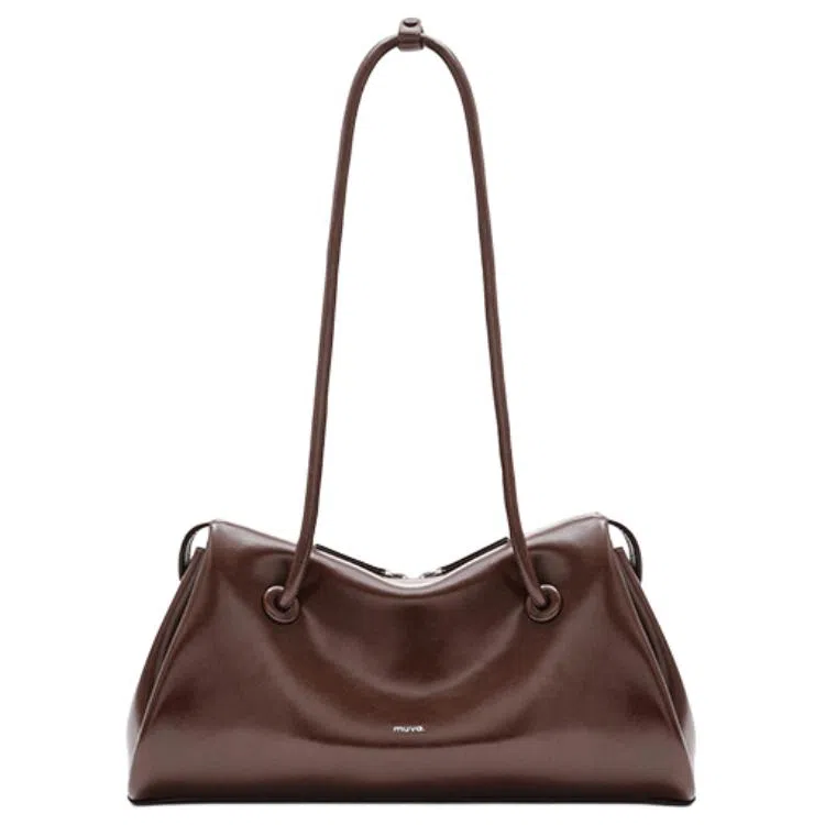 MUVA Vintage Shoulder Bag Mocha Amber Medium