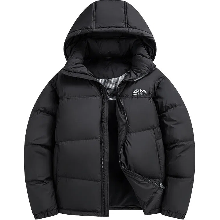 鸭鸭 极寒户外运动保暖冬季外套基础百搭短款可拆卸连帽面包羽绒服 男款