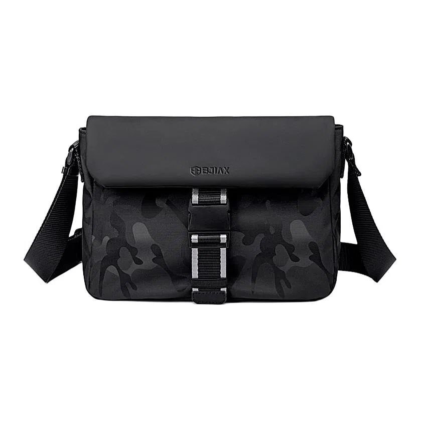 BJIAX Casual Sport Sling Bag Black Camo
