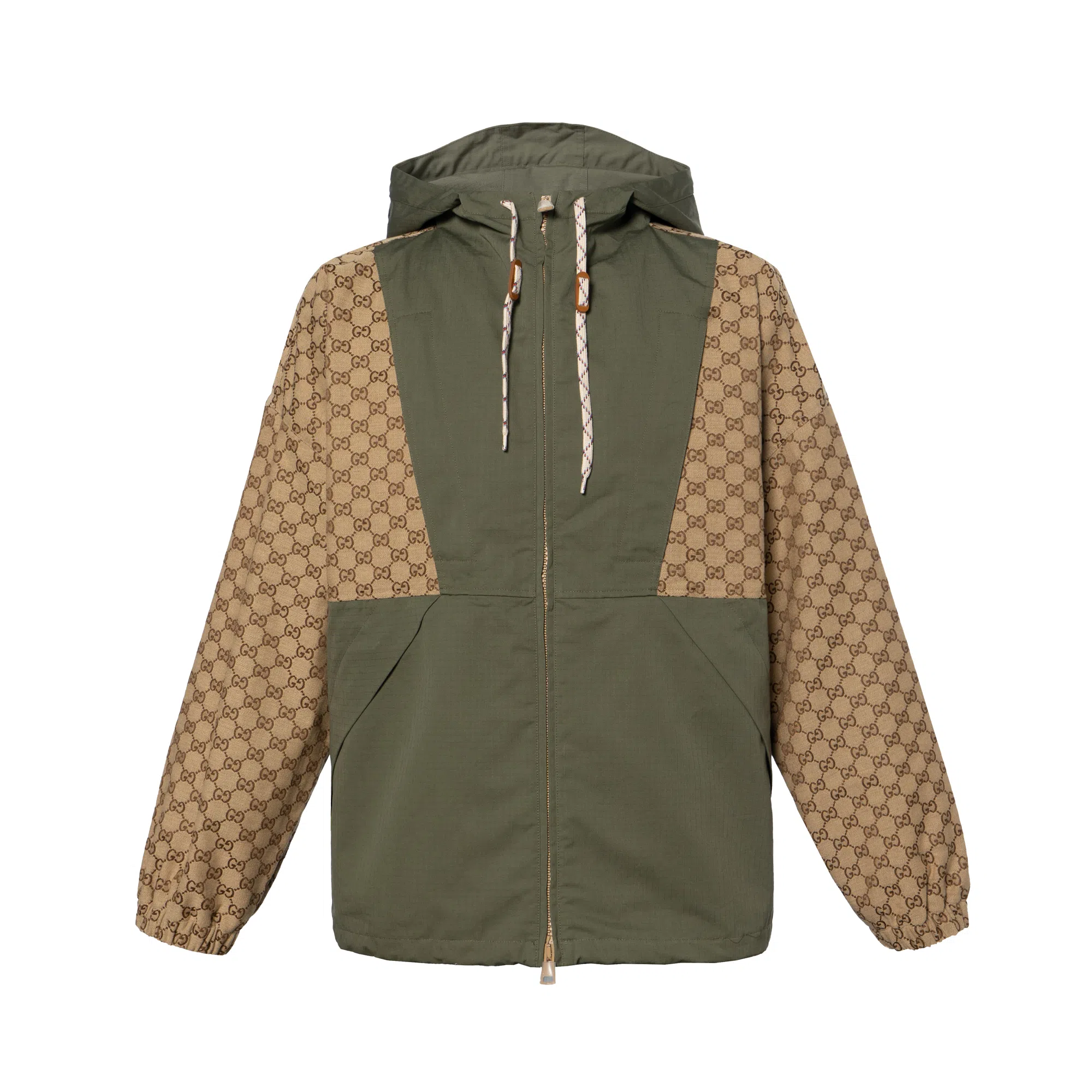 GUCCI Loose Fit Hoodie Jacket Green