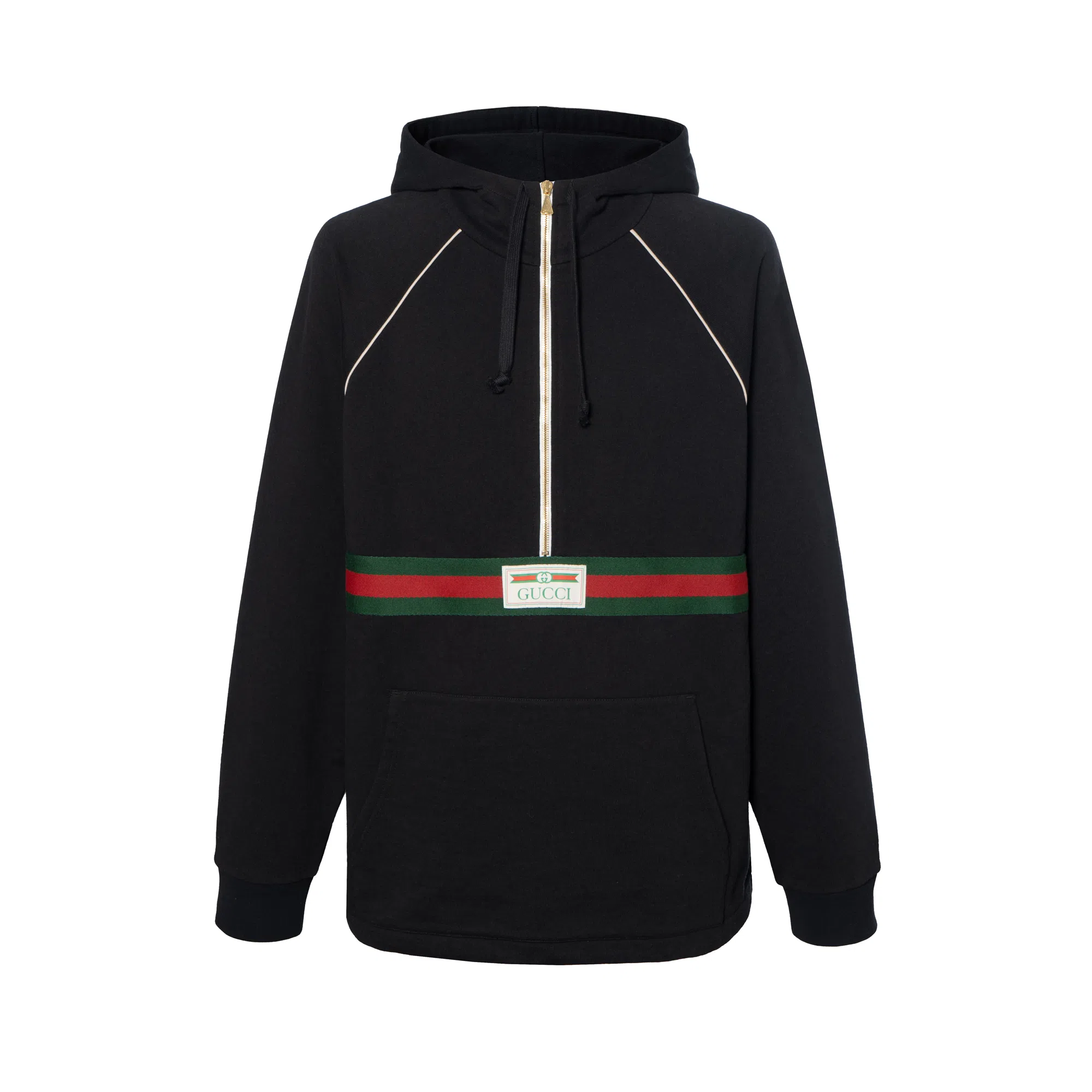Gucci FW21 Half-Zip Hoodie Black