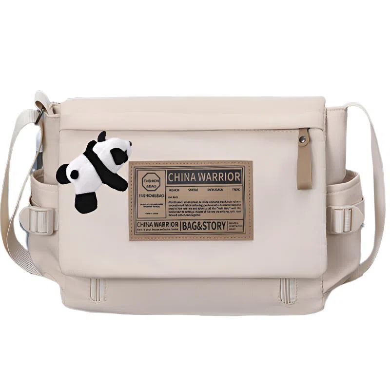 Warrior Nylon Shoulder Bag White