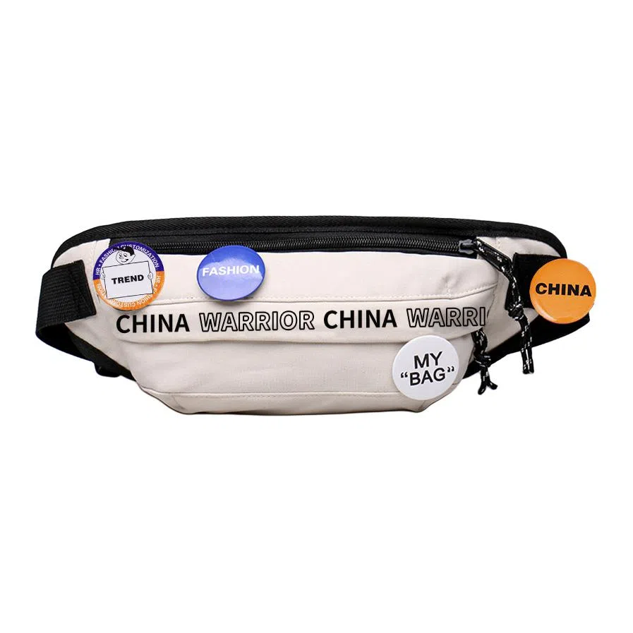 Warrior Nylon Crossbody Bag Black/Off-White