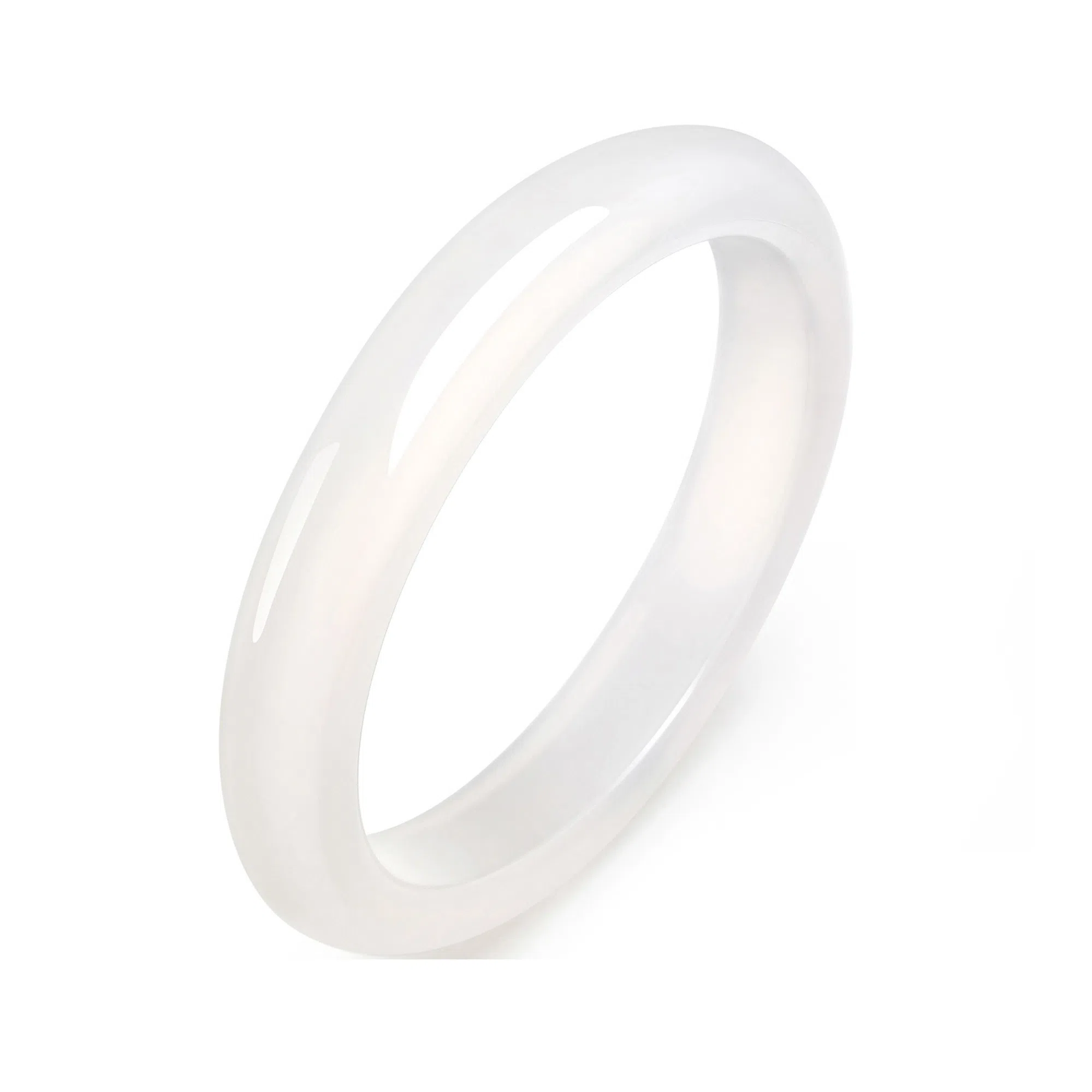 中国黄金 珍·尚银 白月光荔枝冻 国潮小众 新中式古色古香显白水润玉镯饰 清透淡雅 玉髓  女生 手镯 女款 礼盒