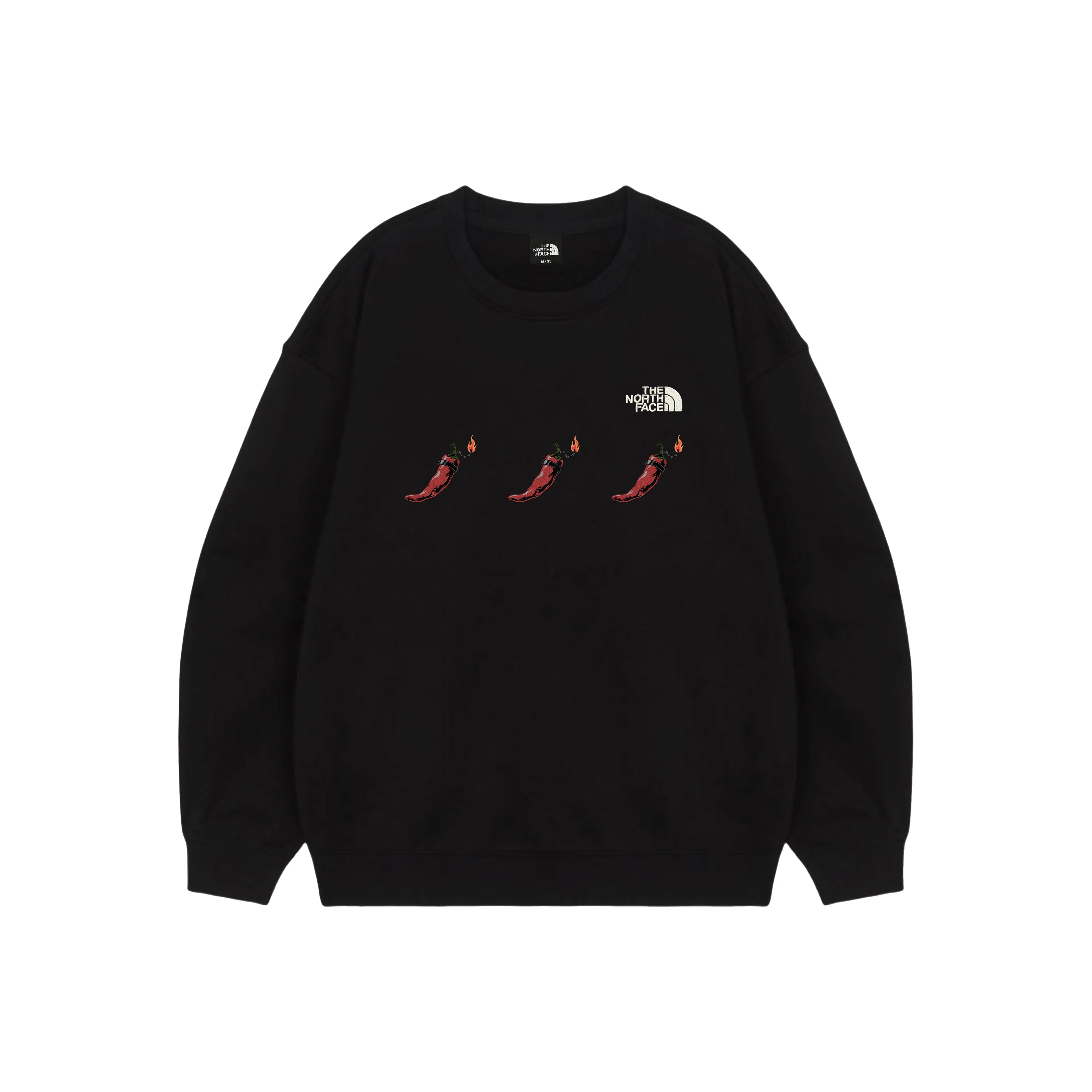 The North Face Flame Pixel Crewneck Sweatshirt Black