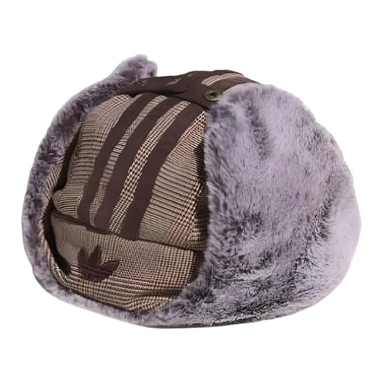 adidas Plaid Cotton Hat Brown