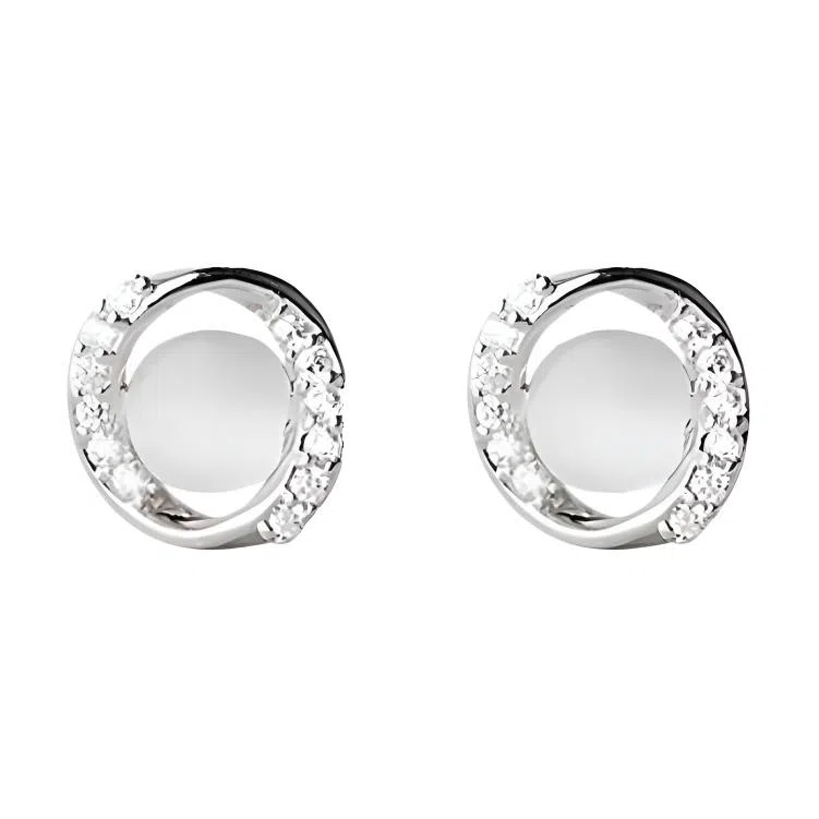 【S925银针|养耳洞】 极昼 轻奢闪耀镶钻简约个性高级感设计 气质优雅高颜值时尚百搭 睡觉免摘防过敏耳饰 锆石 耳钉 男女同款情侣款