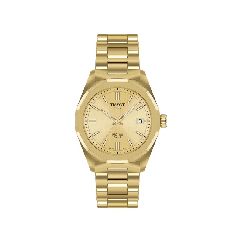 Tissot PRC 100 Quartz 34mm Gold Dial