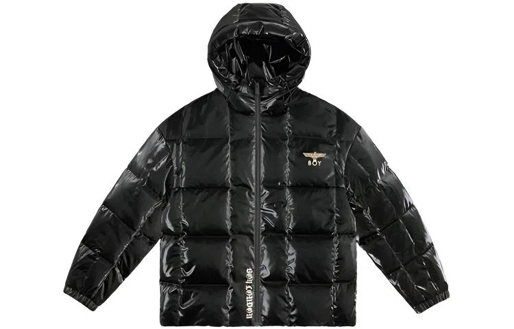 Boy London FW22 Logo Zip Puffer Jacket Black