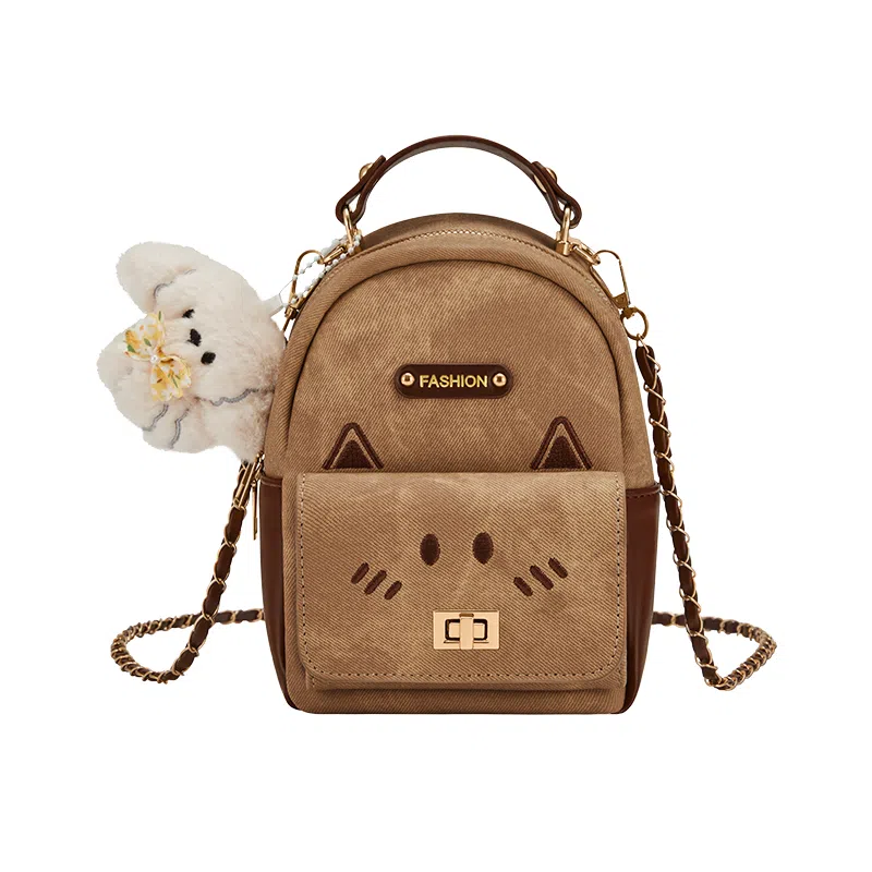 JANE KLAIN Melard Embroidered Backpack Brown