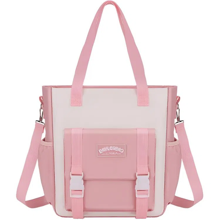 芭菲尼 多功能拼色简约休闲 牛津布 手提单肩斜挎包 儿童款 多色