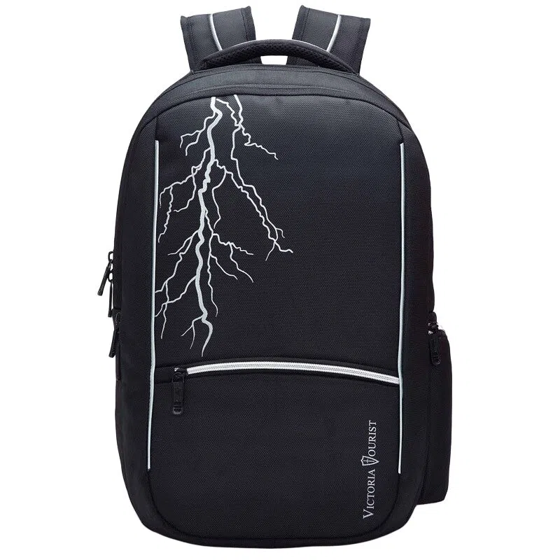 维多利亚旅行者 休闲通勤时尚运动职场简约便捷笔记本电脑 尼龙 双肩包 男女同款情侣款 黑色