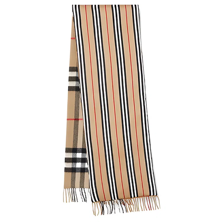 Burberry Classic Check Cashmere Scarf Camel