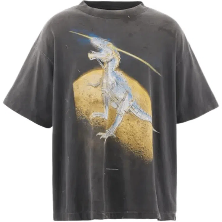 SAINT Mxxxxxx x Hajime Sorayama FW25 Dinosaur Print Tee