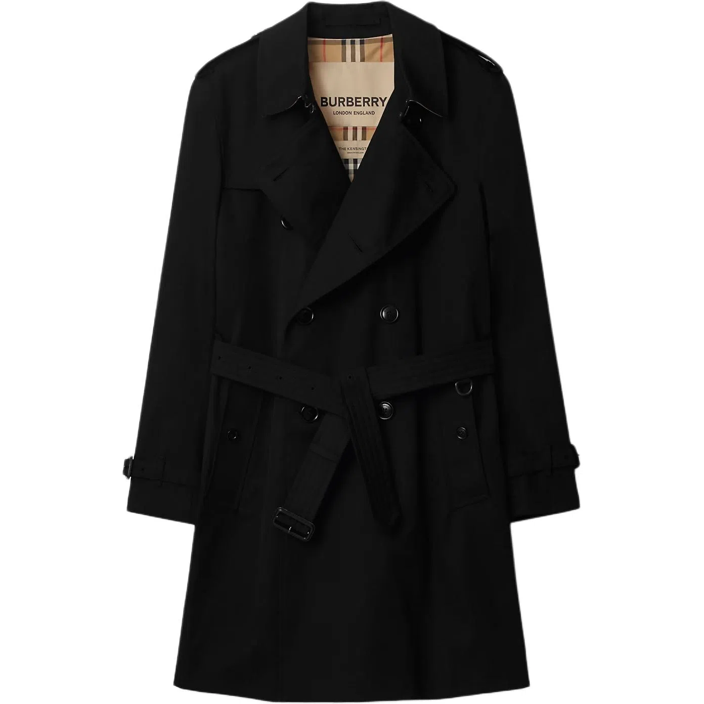 Burberry Double-Breasted Coat Black
