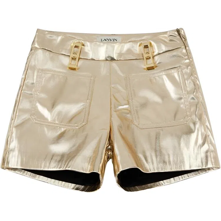 Lanvin Kids SS22 Gold Shorts
