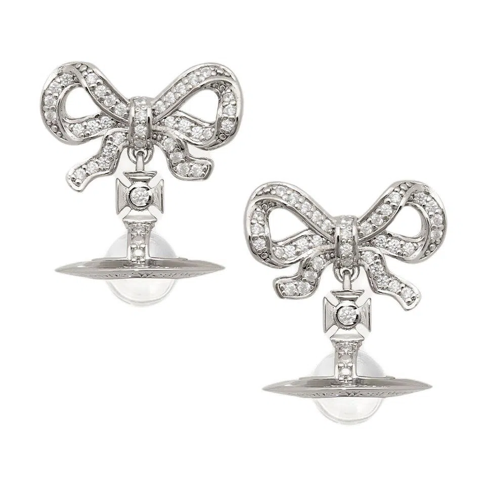 Vivienne Westwood Bow Earrings Silver