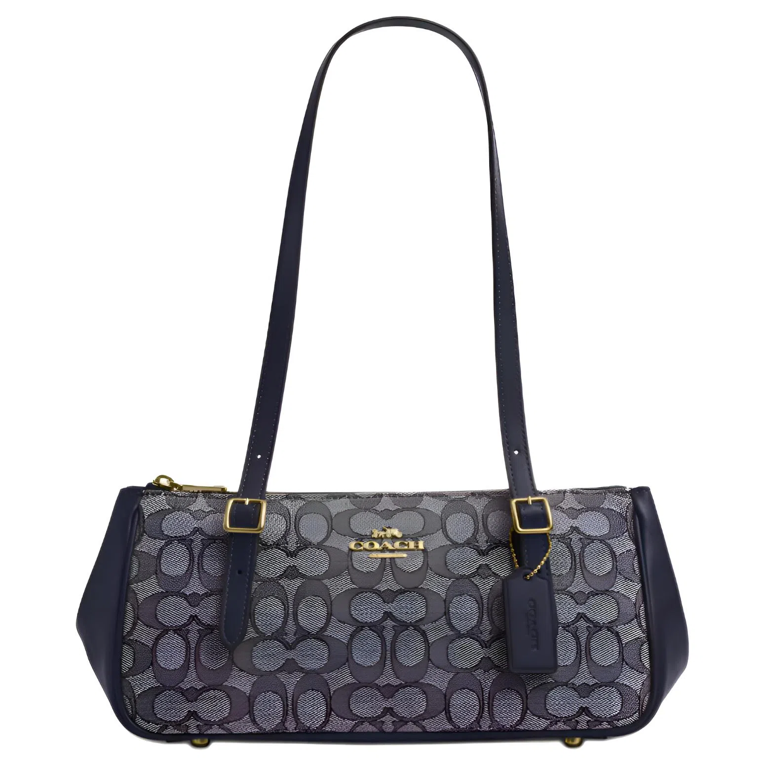 COACH Asher 34 Large Shoulder Bag Blue Gray