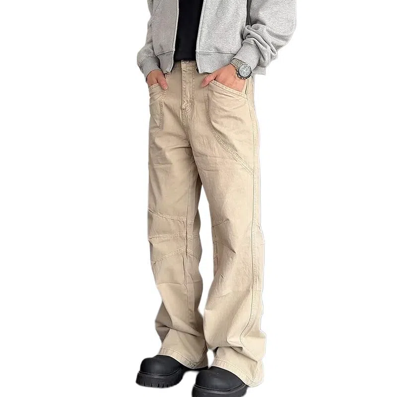 Struggle Vintage95 Wide Leg Jeans Khaki