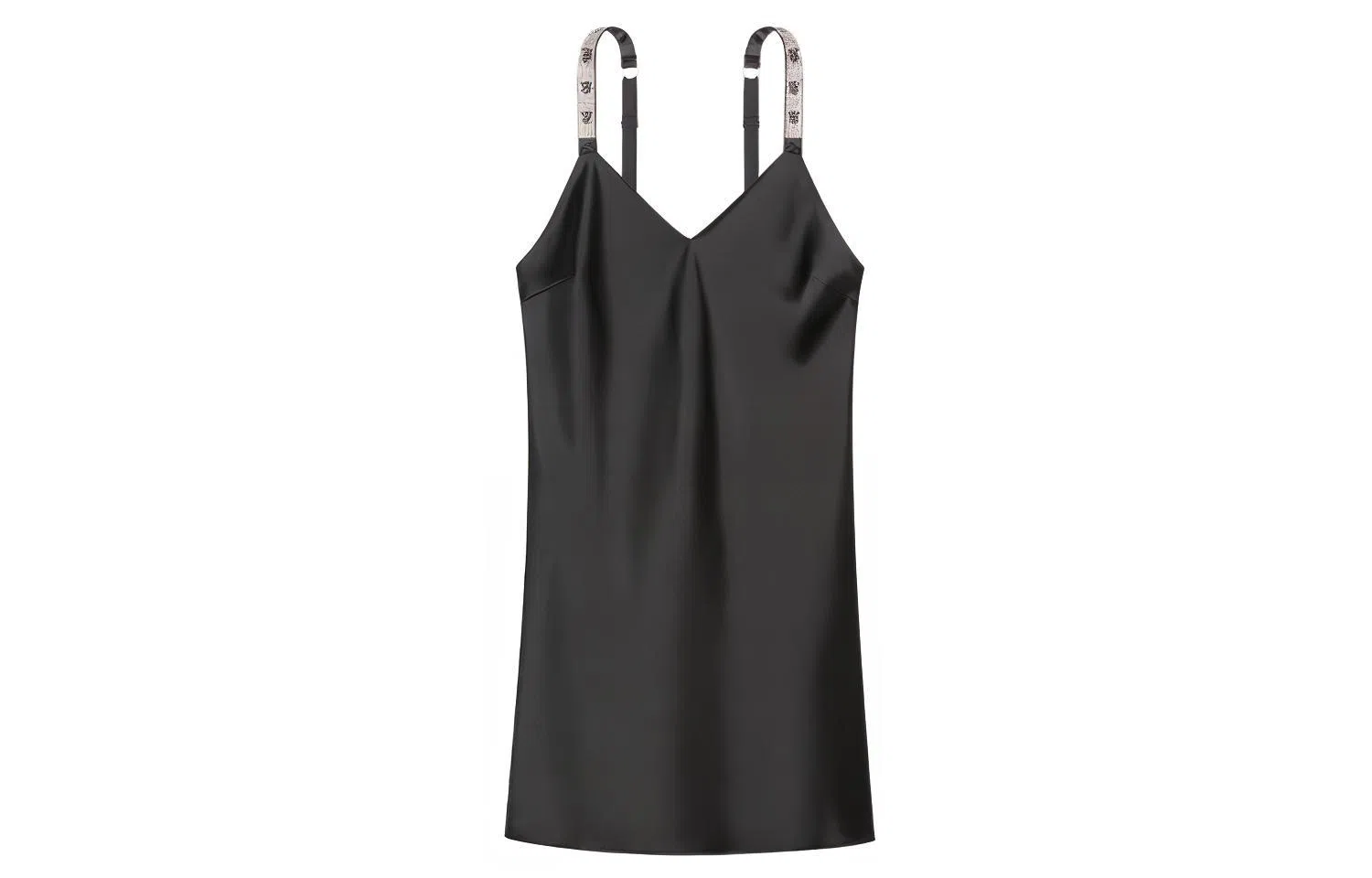 Victoria's Secret Logo Strap Slipdress Black