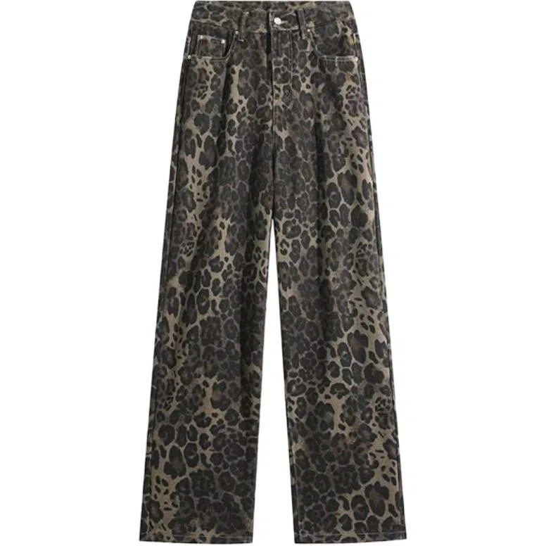 Struggle Vintage95 Leopard Wide Leg Jeans