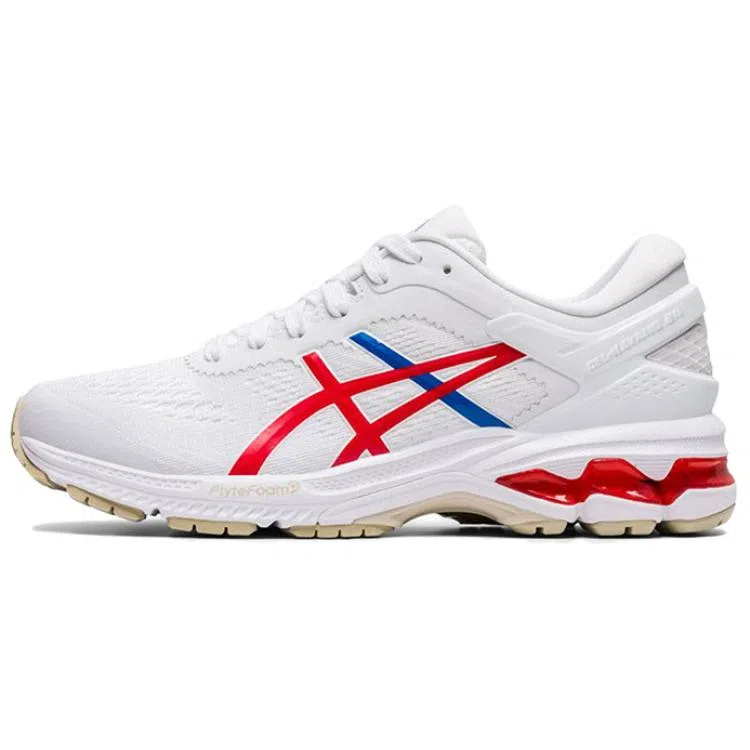Asics Gel-Kayano 26 White Blue Red