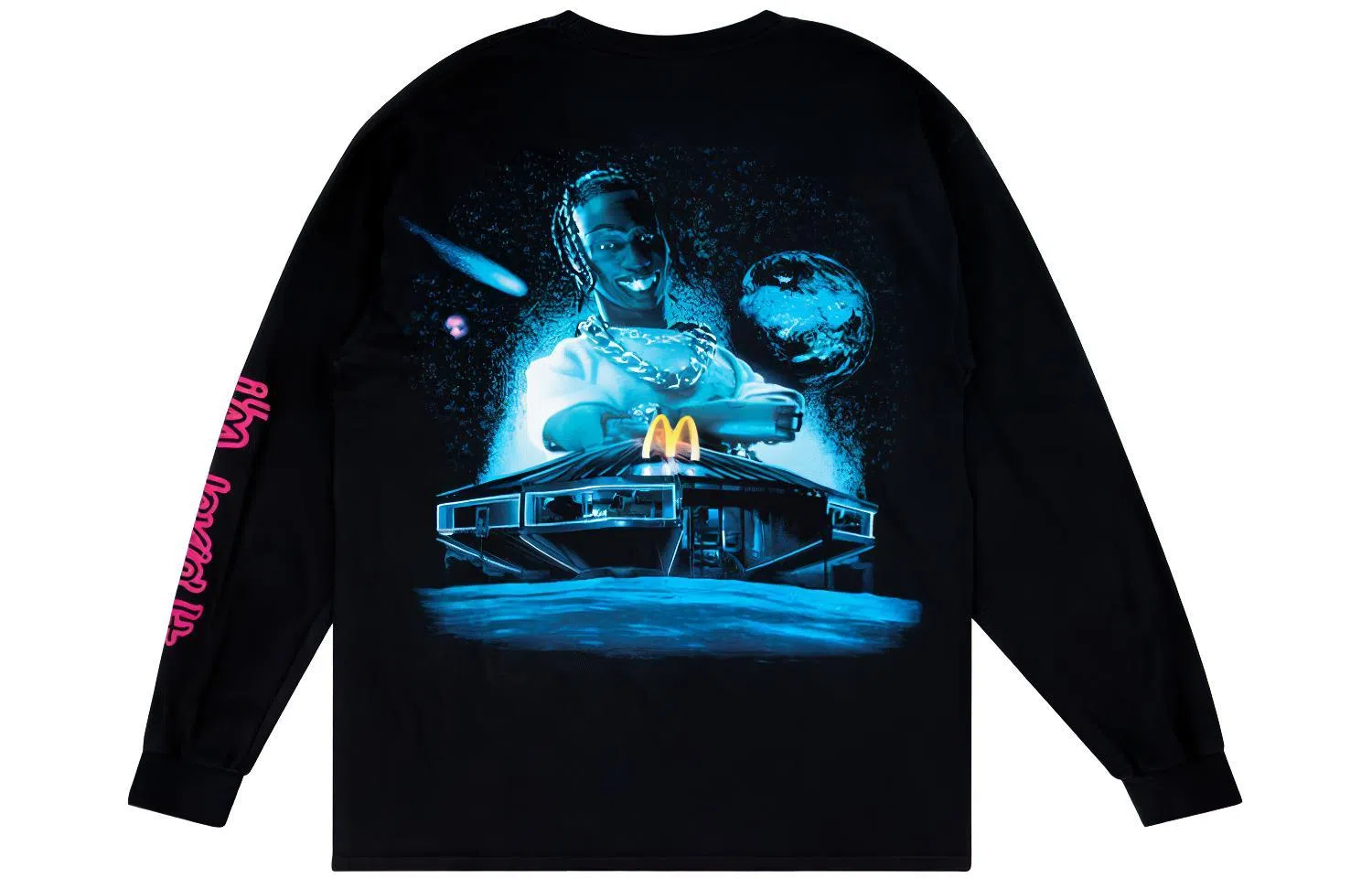 Travis Scott x McDonald's Cactus Jack Logo Long Sleeve Tee Black