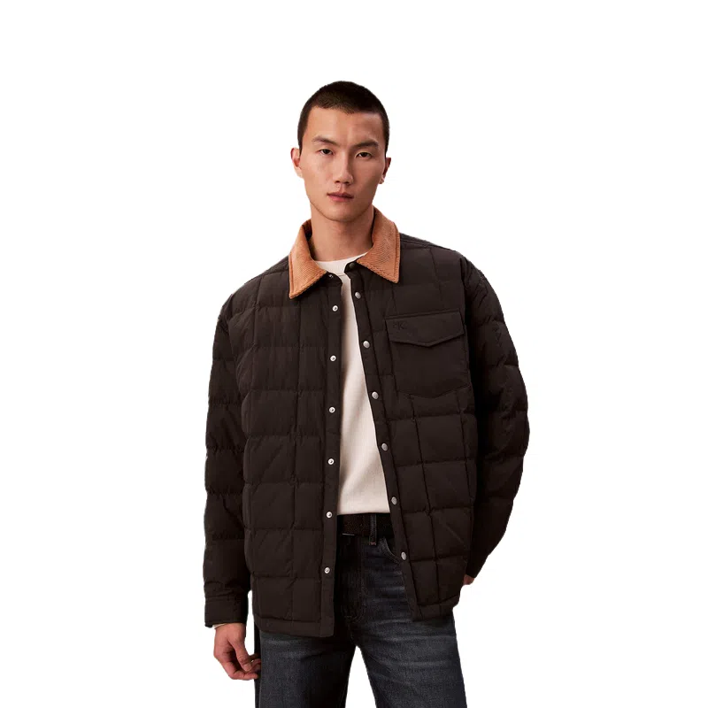 Calvin Klein Colorblock Corduroy Down Jacket