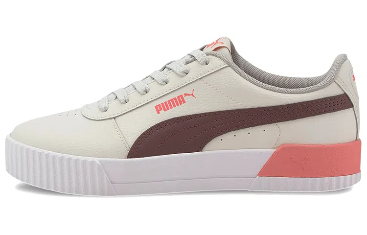 PUMA Carina Leather White Brown