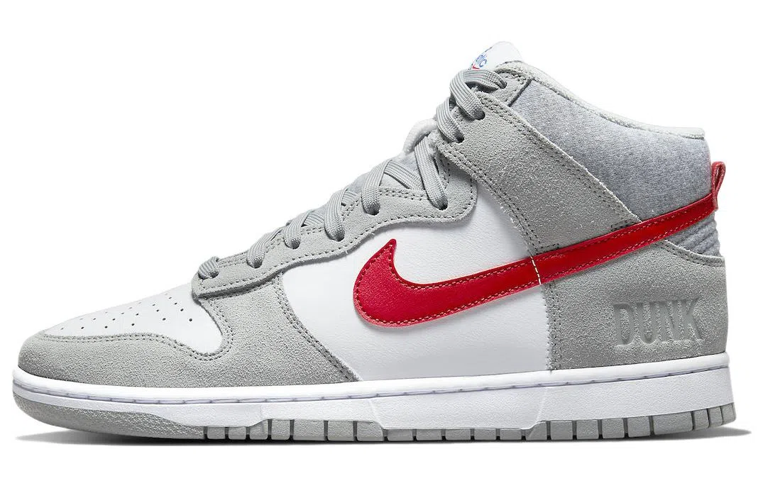 Nike Dunk High "Athletic Club" Gray Red