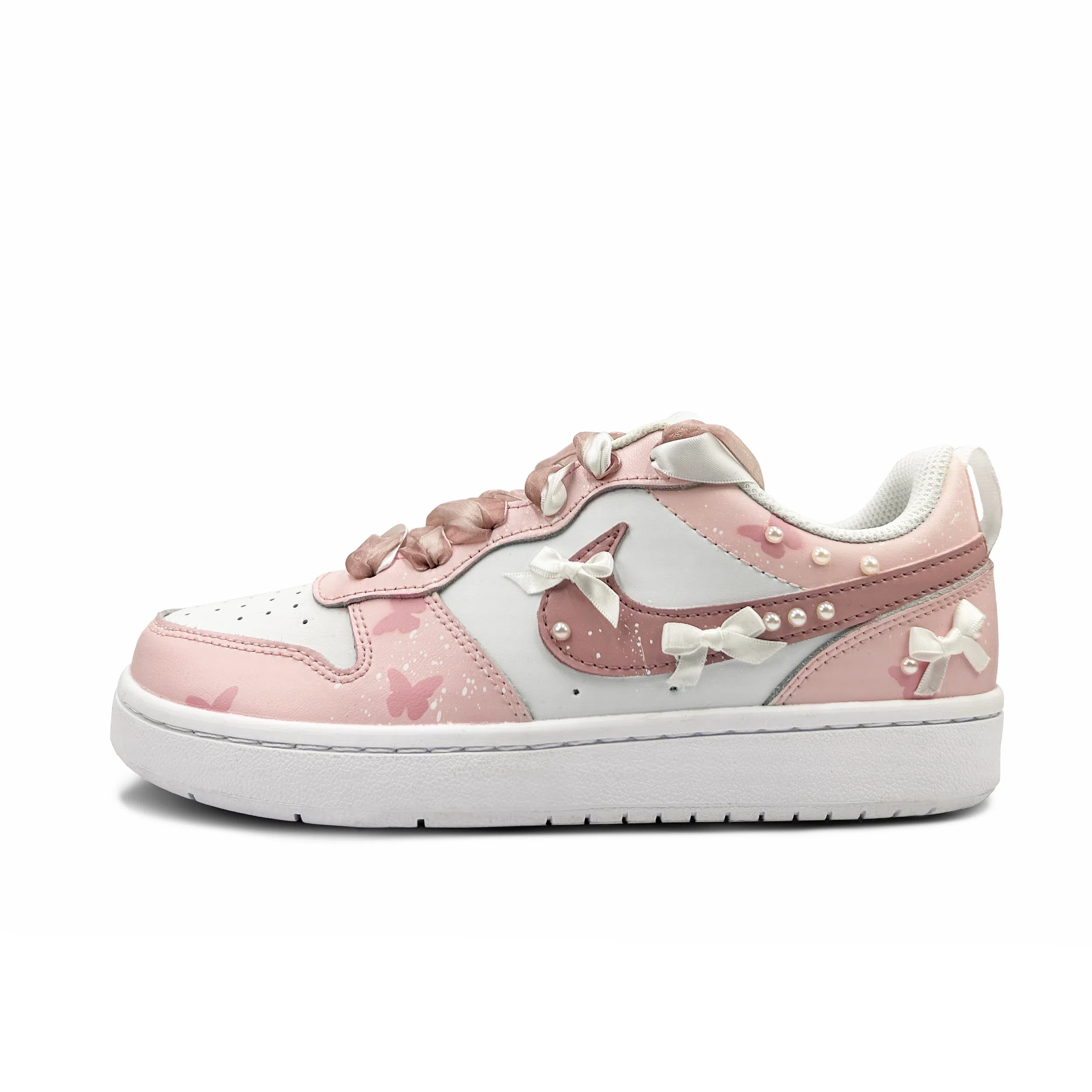 Nike Court Borough Low GS Pink White