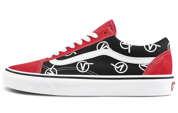Vans Old Skool Vlogo Black Red