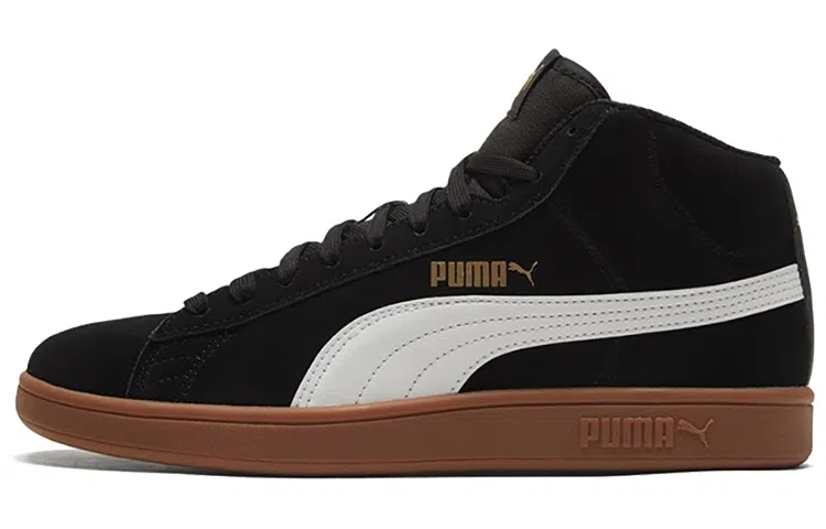 PUMA Smash V2 Mid Black White Brown