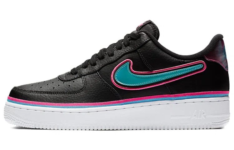 Nike Air Force 1 Sport NBA Black Blue Gale Laser Fuchsia