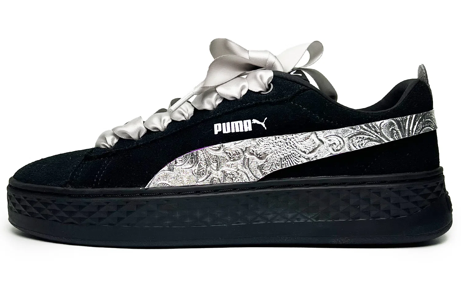 PUMA Smash Platform Black Silver