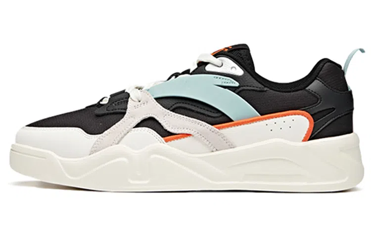 Anta Low Top Sneakers Black White Green