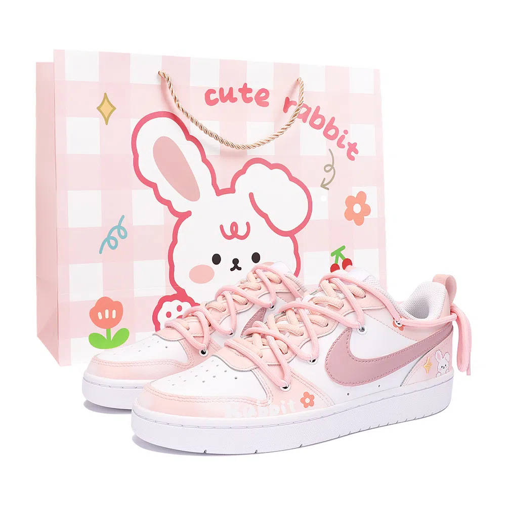 Nike Court Borough Low GS Pink White