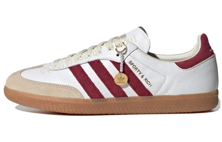 SPORTY & RICH x adidas Samba White Red