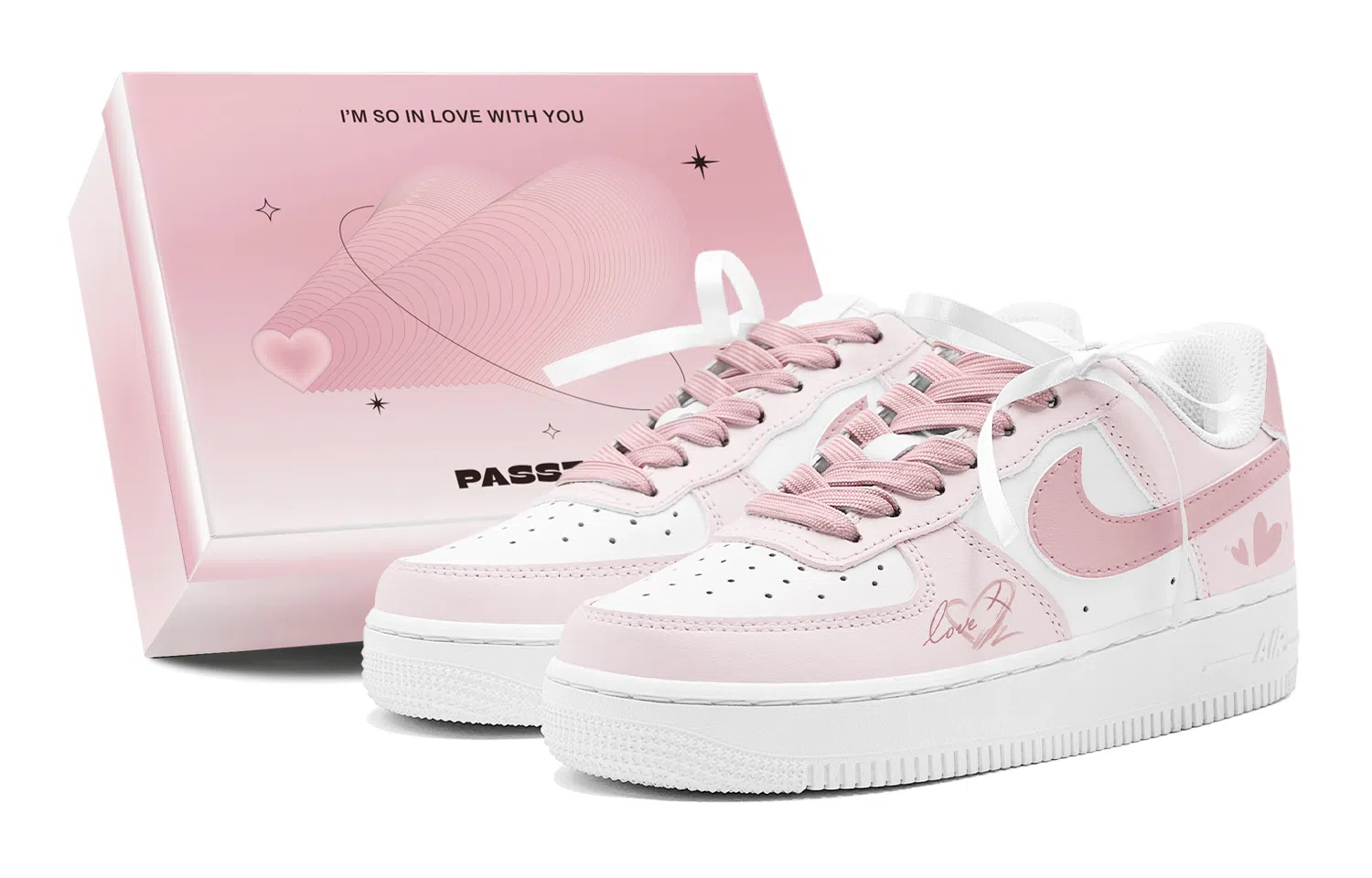 Nike Air Force 1 Low GS Pink White