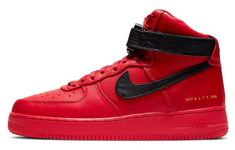 1017 ALYX 9SM x Nike Air Force 1 High Black Red